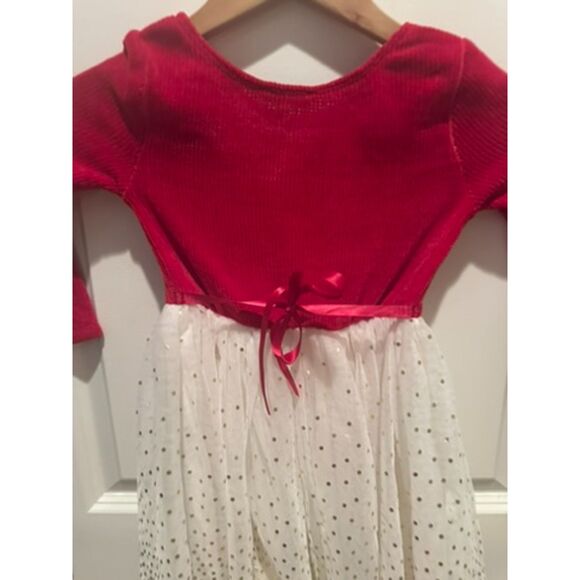 NWOT Zunie Reindeer Tulle Christmas Holiday Red Girl Dress Size 4 - Picture 3 of 10
